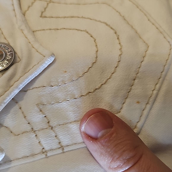 True Religion White 28x29 Distressed Style Skinny Jeans - Picture 5 of 8